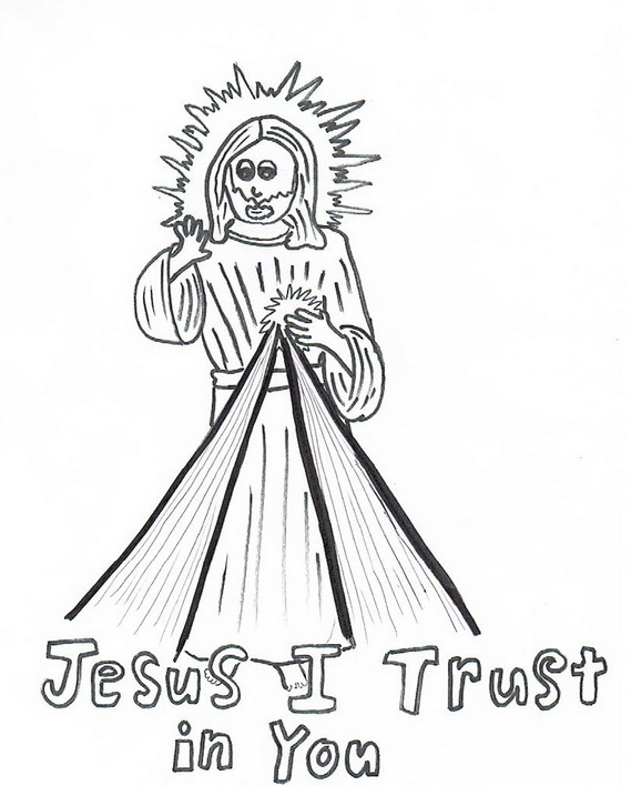 Divine mercy coloring page