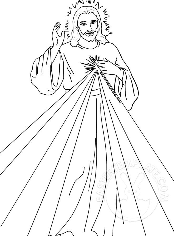 Divine mercy coloring page