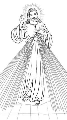 Divine mercy coloring page free printable coloring pages