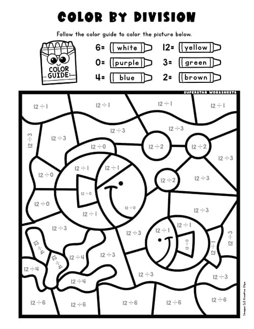Division color by number