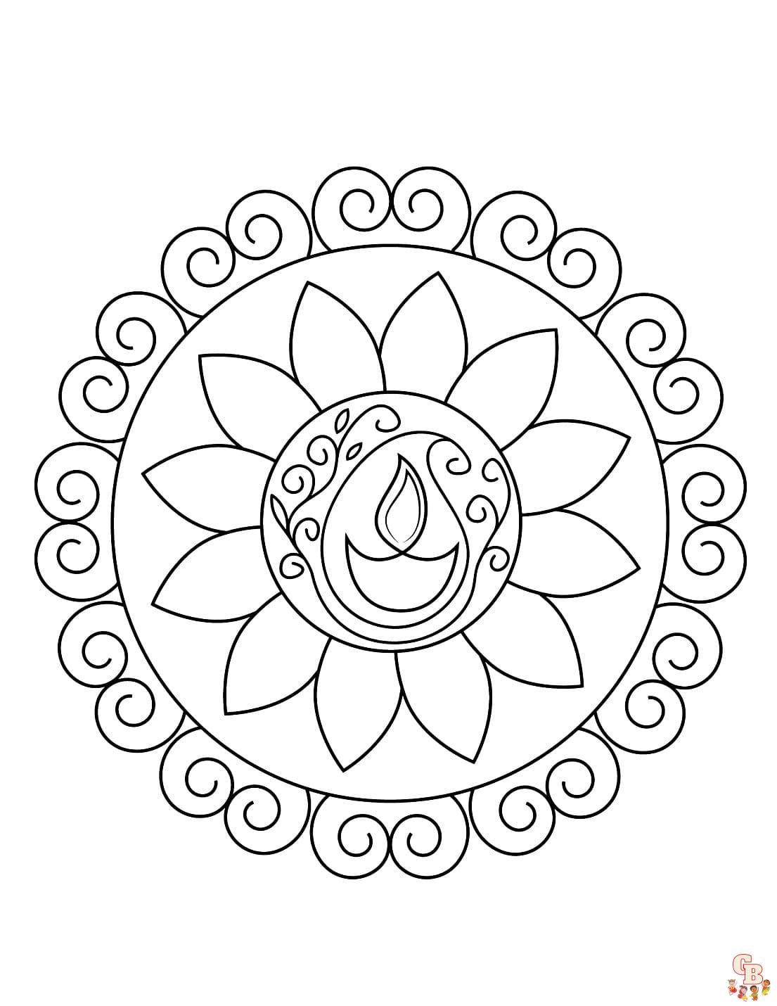 Celebrate diwali with joy free printable diwali coloring pages for kids