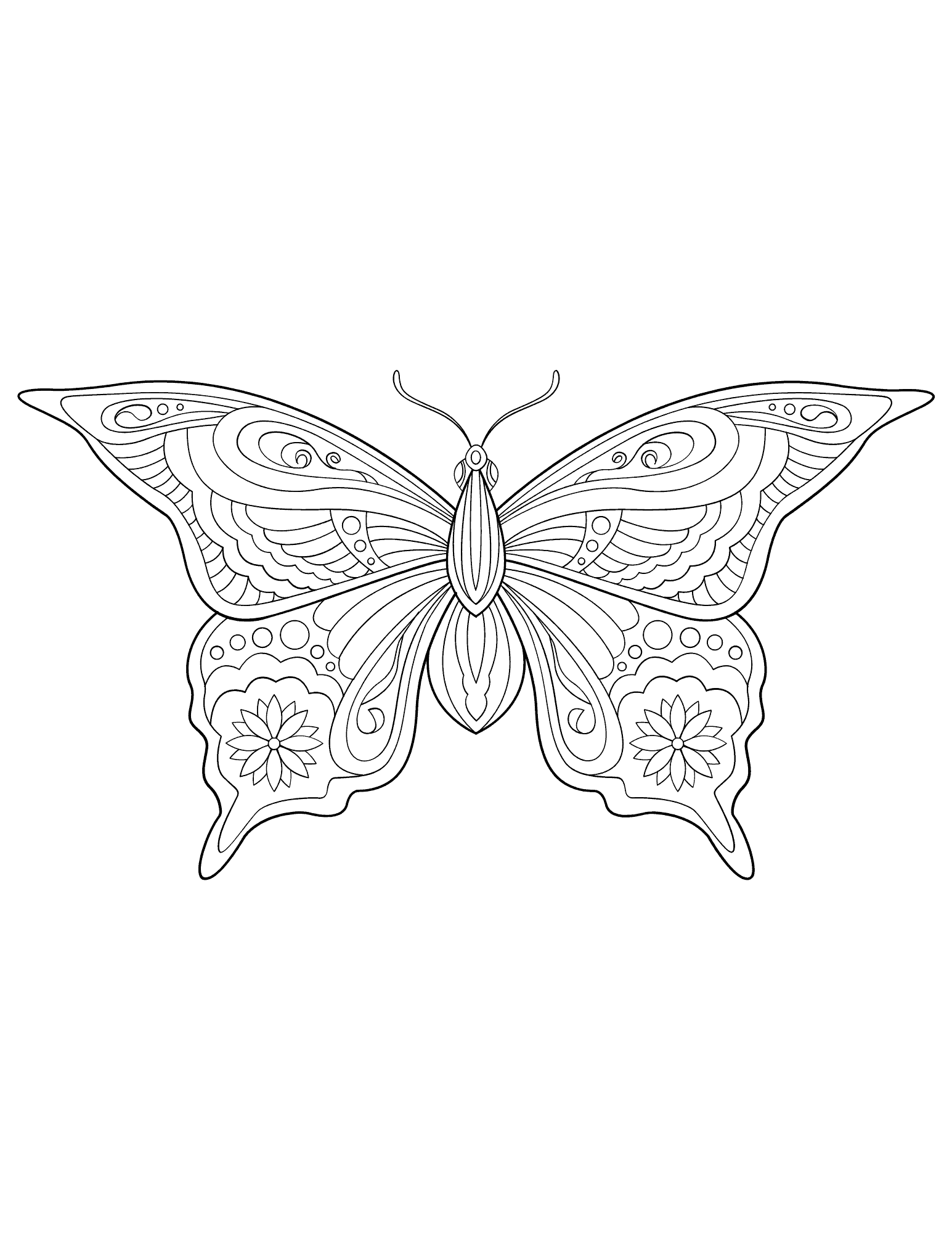 Free printable butterfly coloring pages for kids