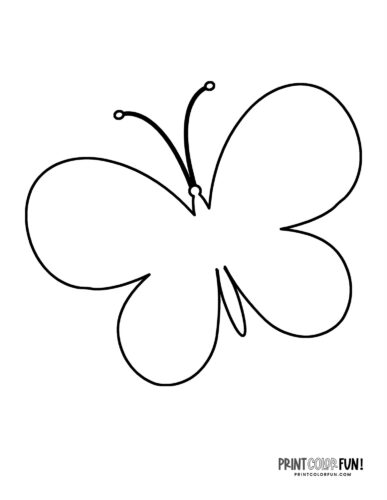 Butterfly coloring pages clipart collection with both easy plex designs at