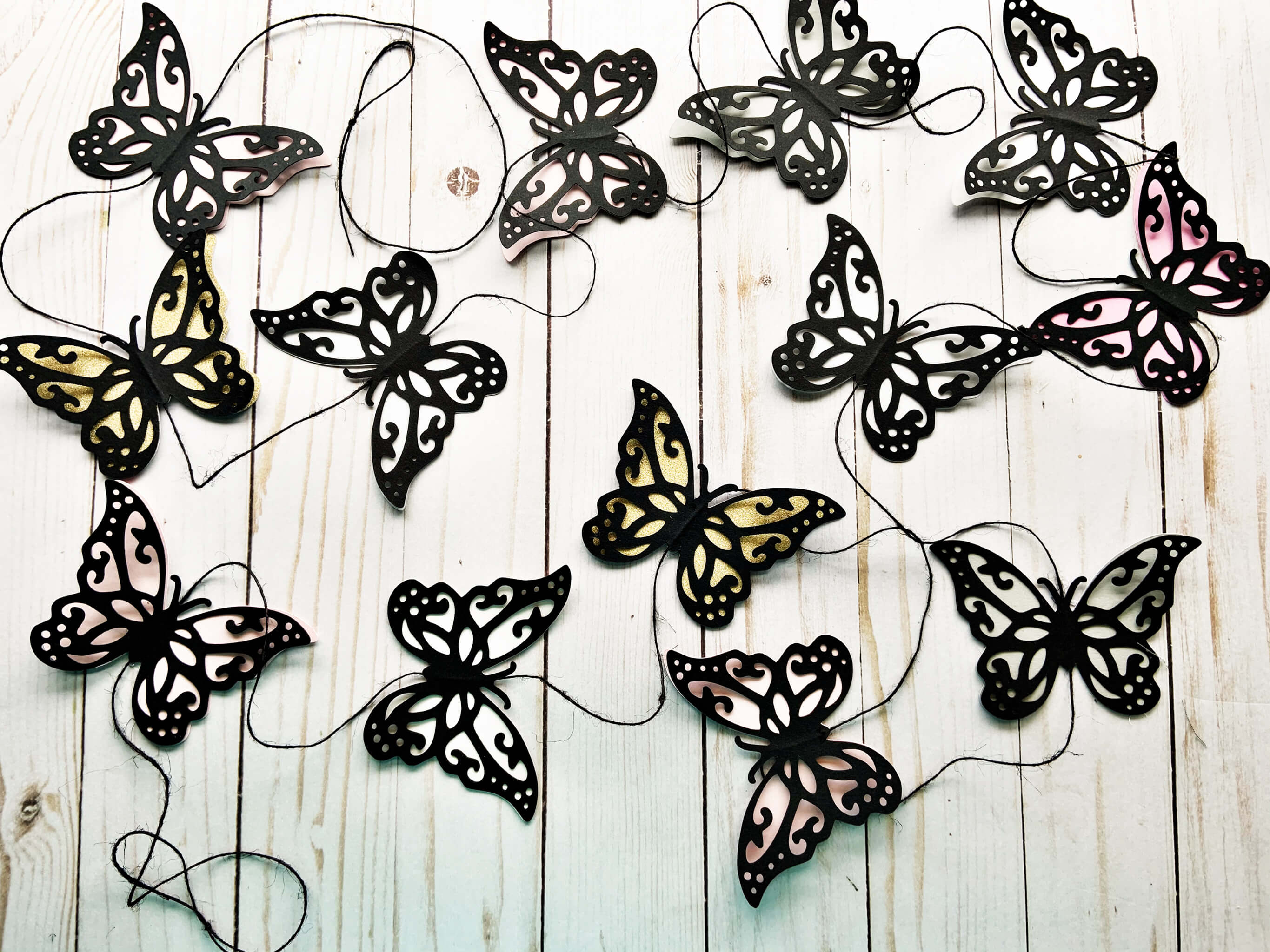 Die cut paper butterfly garland â cardstock warehouse