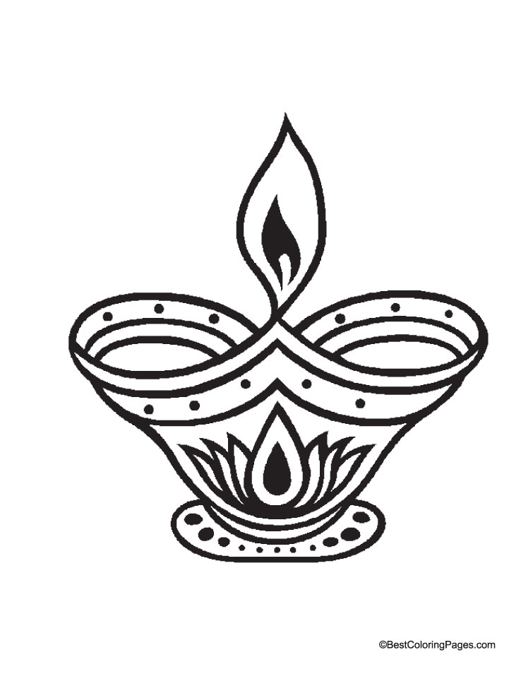 Diya picture coloring page download free diya picture coloring page for kids best coloring pages