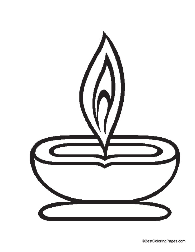 Diya coloring page download free diya coloring page for kids best coloring pages