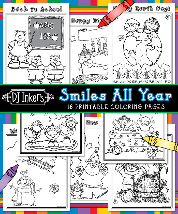 Kids coloring pages for every season and holiday by dj inkers