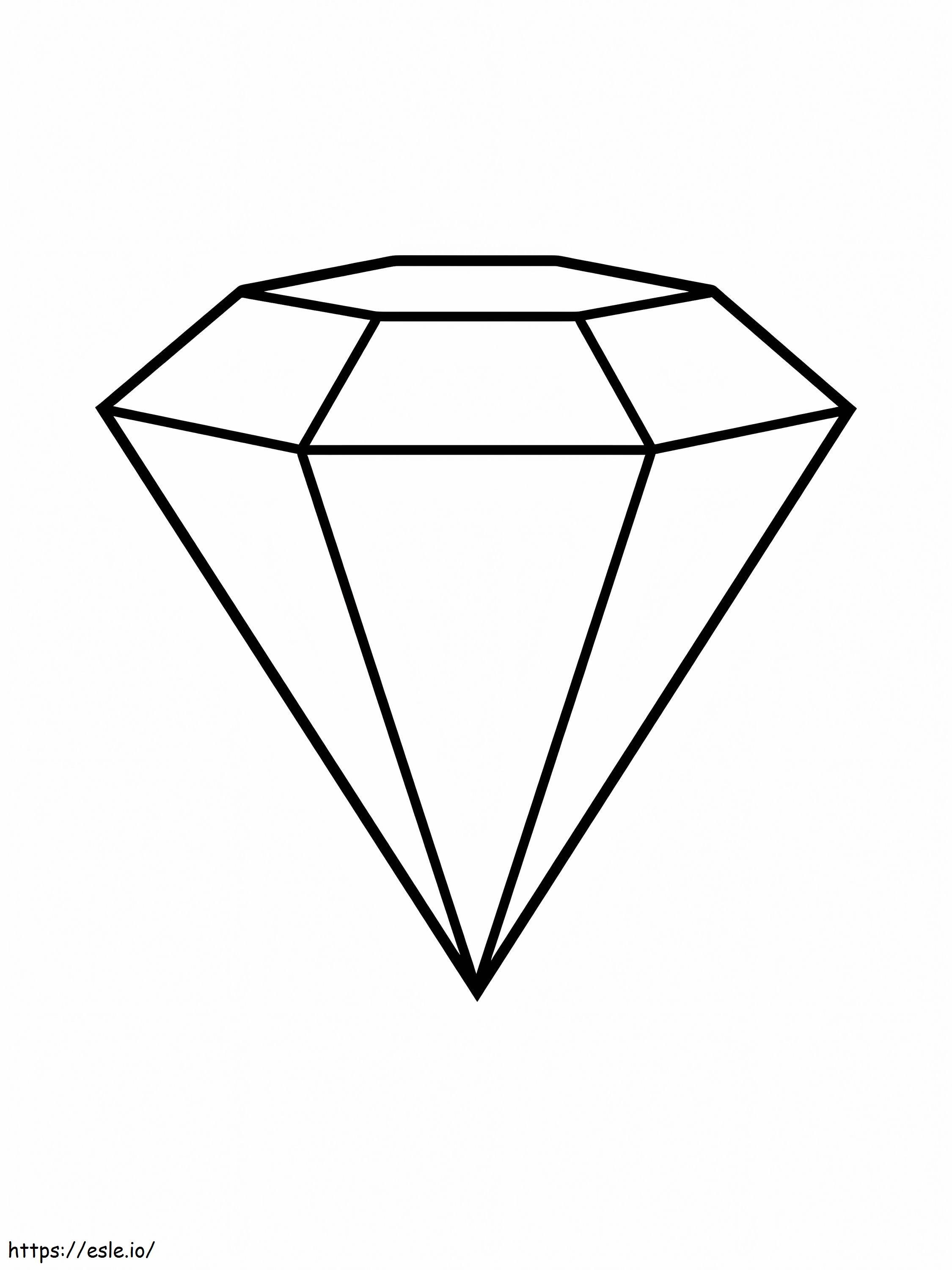 Easy diamond coloring page