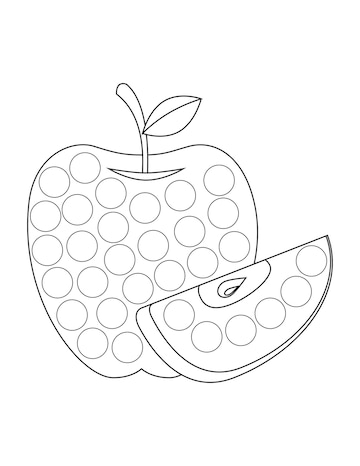 Premium vector autumn dot markers coloring pages for kids