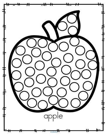 Fall apple dot marker activity applesprintable preschool kindergarten dot marker activities dot markers preschool apple activities
