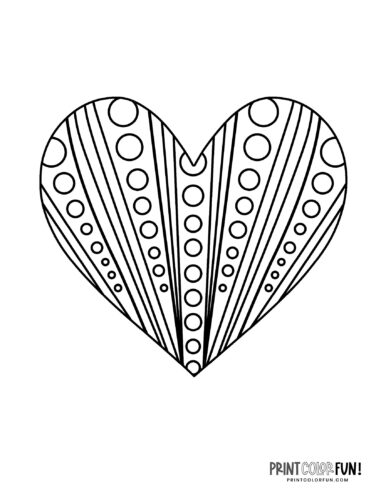 Printable heart coloring pages a huge collection of hearts for coloring crafting learning at