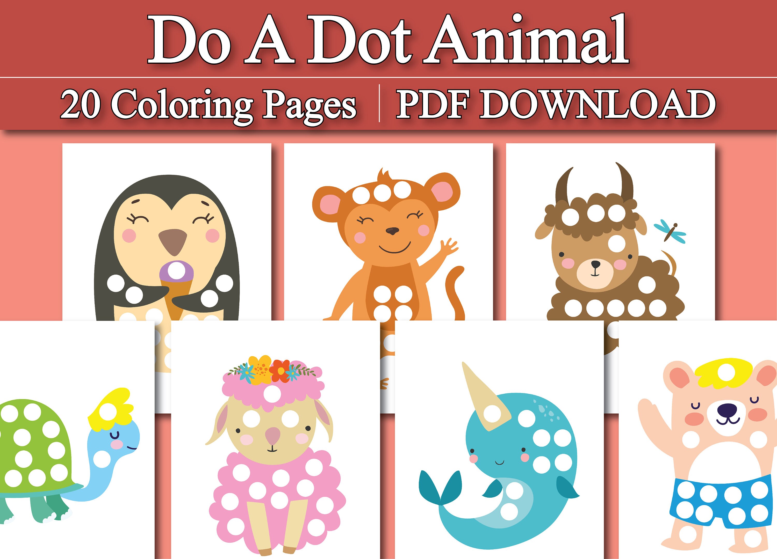 Do a dot animal coloring pages do a dot printables worksheet printable pdf download