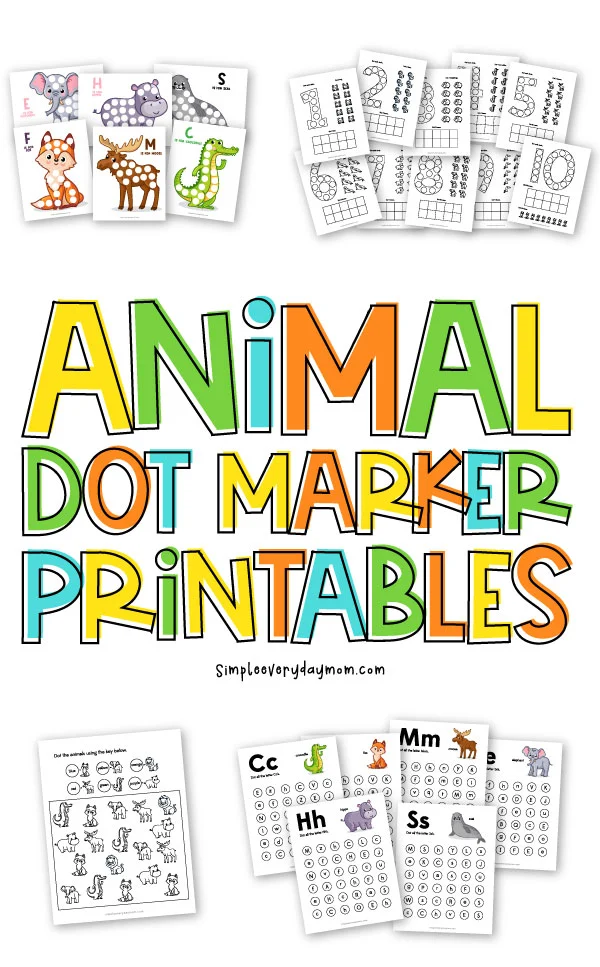 Animal do a dot printables