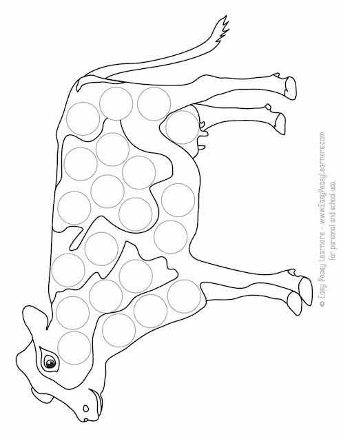 Free farm animals do a dot printables