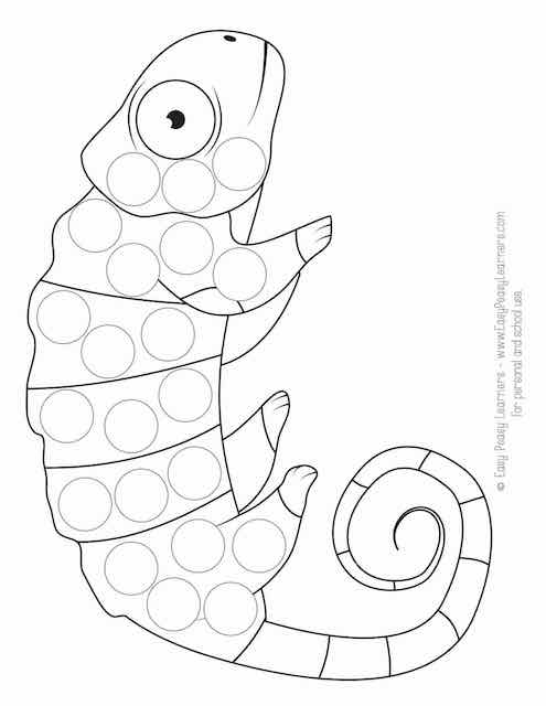 Free rainforest animals do a dot printables