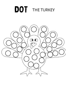 Dot the turkey by theteacherscoop tpt