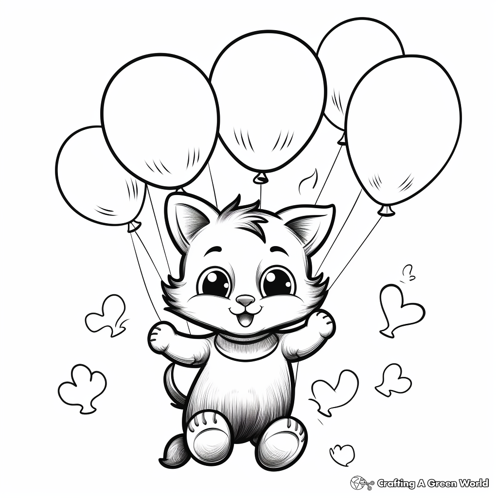 Flying cat coloring pages
