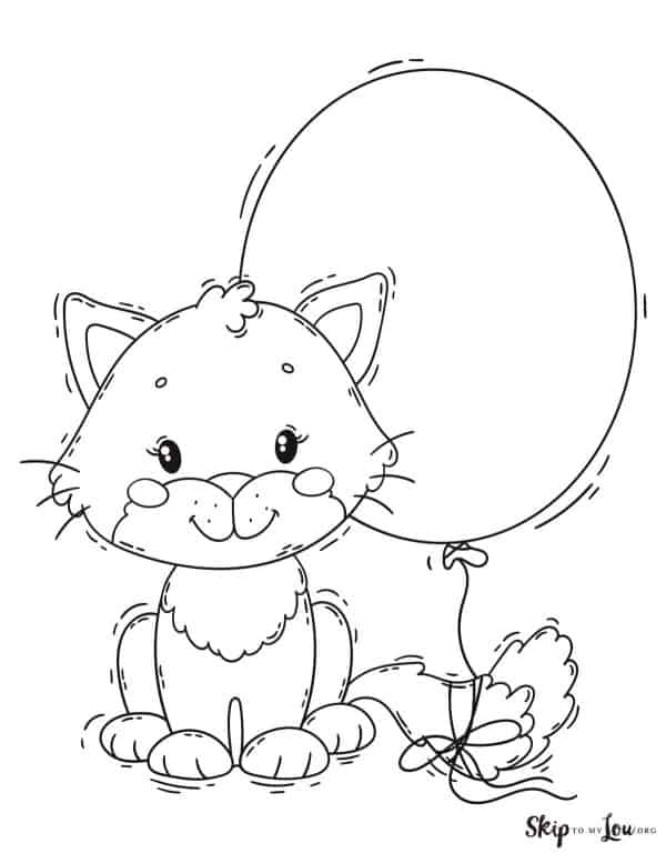Cute kitty coloring pages skip to my lou