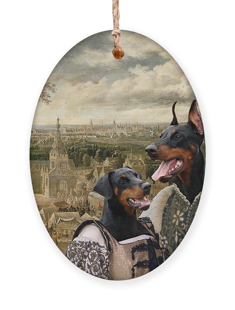 Doberman pinscher art canvas print