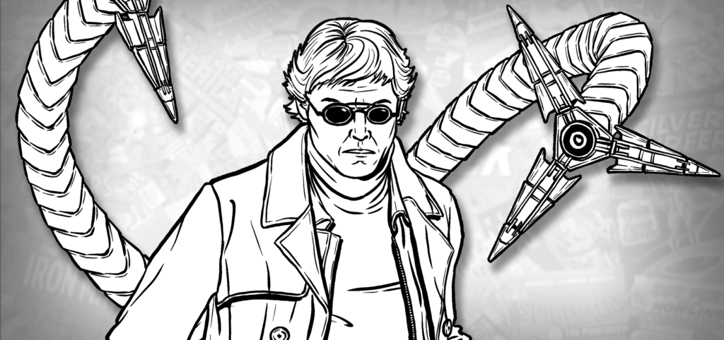 How to draw doctor octopus spider