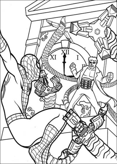 Updated spiderman coloring pages