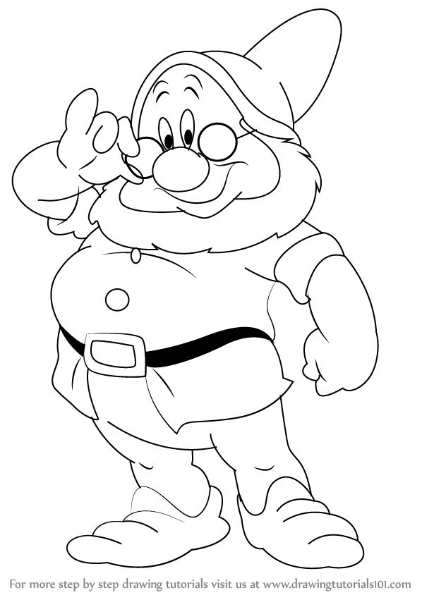 Learn how to draw doc dwarf om snow white and the seven dwarfs snow white and thâ disney coloring pages disney princess coloring pages cartoon coloring pages
