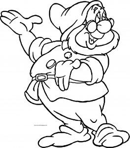 Snow white disney doc coloring page