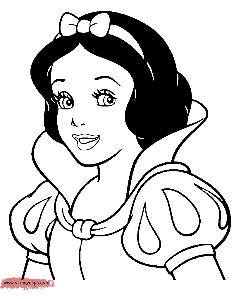 Snow white and the seven dwarfs coloring pages
