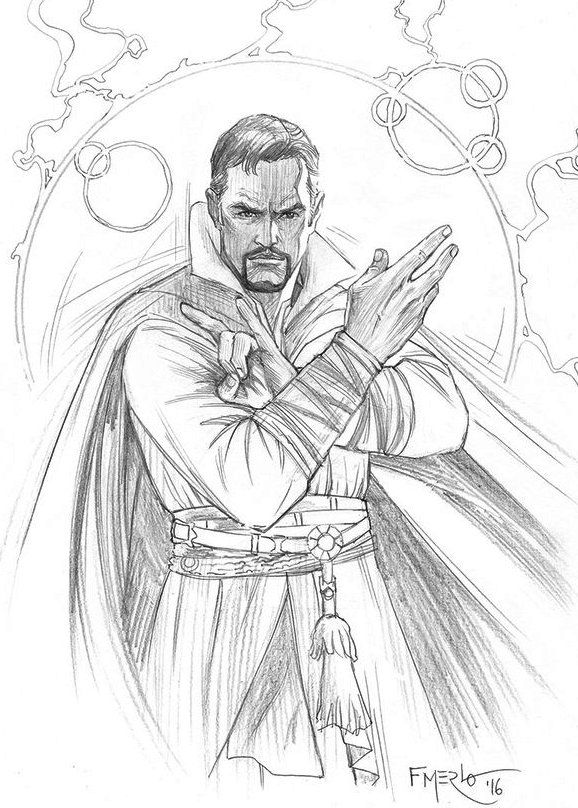 Doctor strange coloring page as a great method of learning colors superhero coloring pages superhero coloring doctor strange marvel