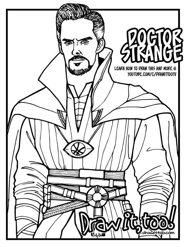 Doctor strange coloring page as a great method of learning colors avengers coloring pages superhero coloring doctor strange