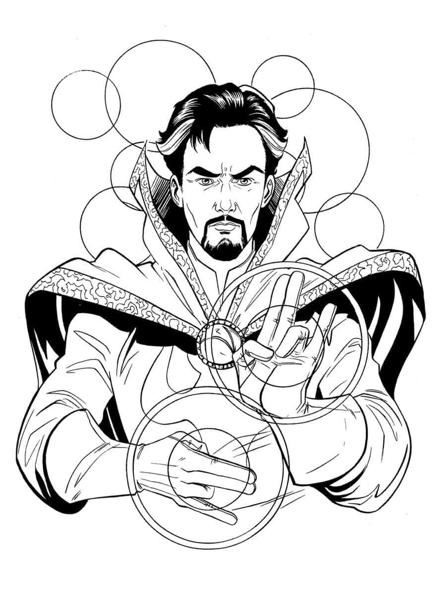 Doctor stephen strange coloring page