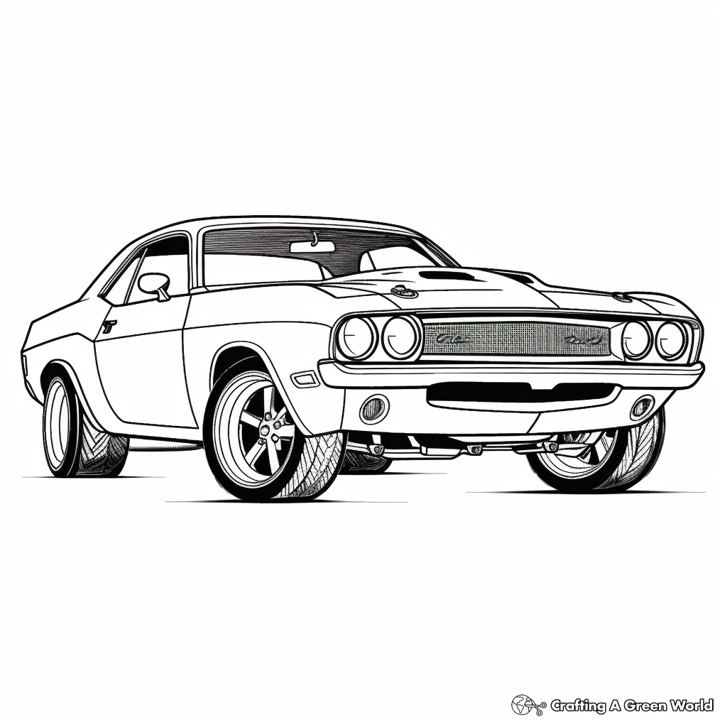 Muscle car coloring pages