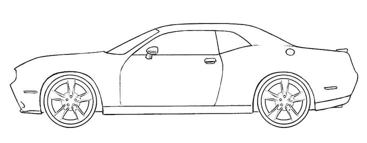 Dodge challenger coloring page
