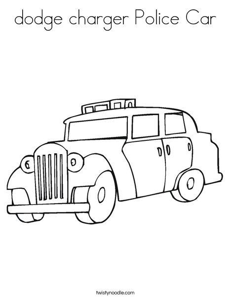 Dodge charger police car coloring page