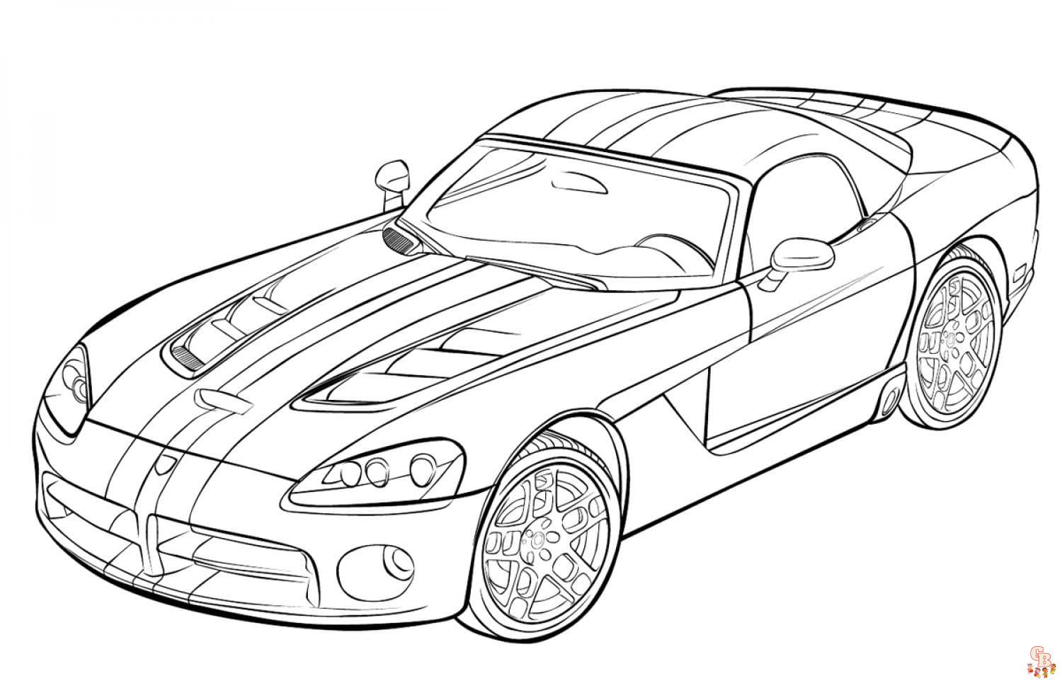 Racing car coloring pages