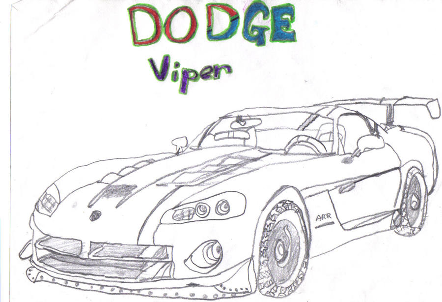 Dodge viper sketch by ethanofchaos on