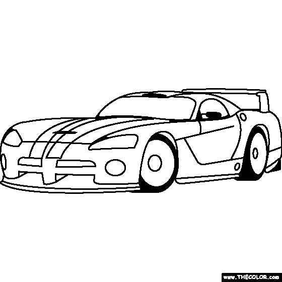 Dodge viper coloring page