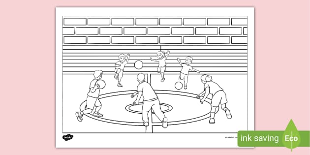 Dodgeball louring sheet teacher made