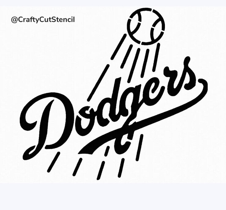 La dodgers baseball stencil durable reusable stencils xinch free shipping