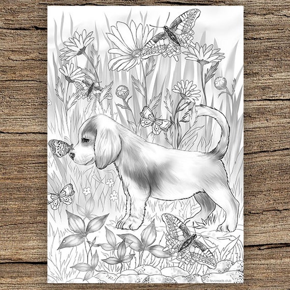 Friendly puppy printable adult coloring page from favoreads coloring book pages for adults and kids coloring sheets colouring designs