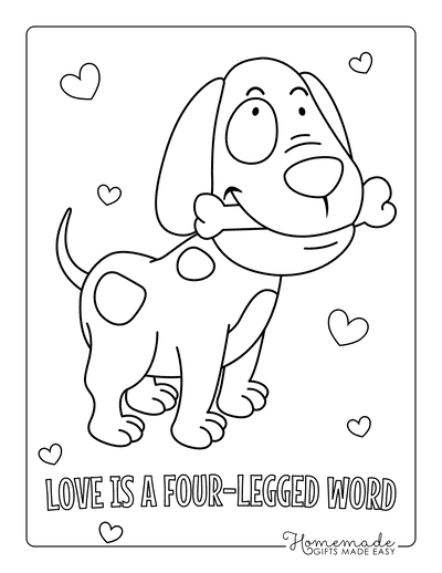 Free dog coloring pages for kids adults