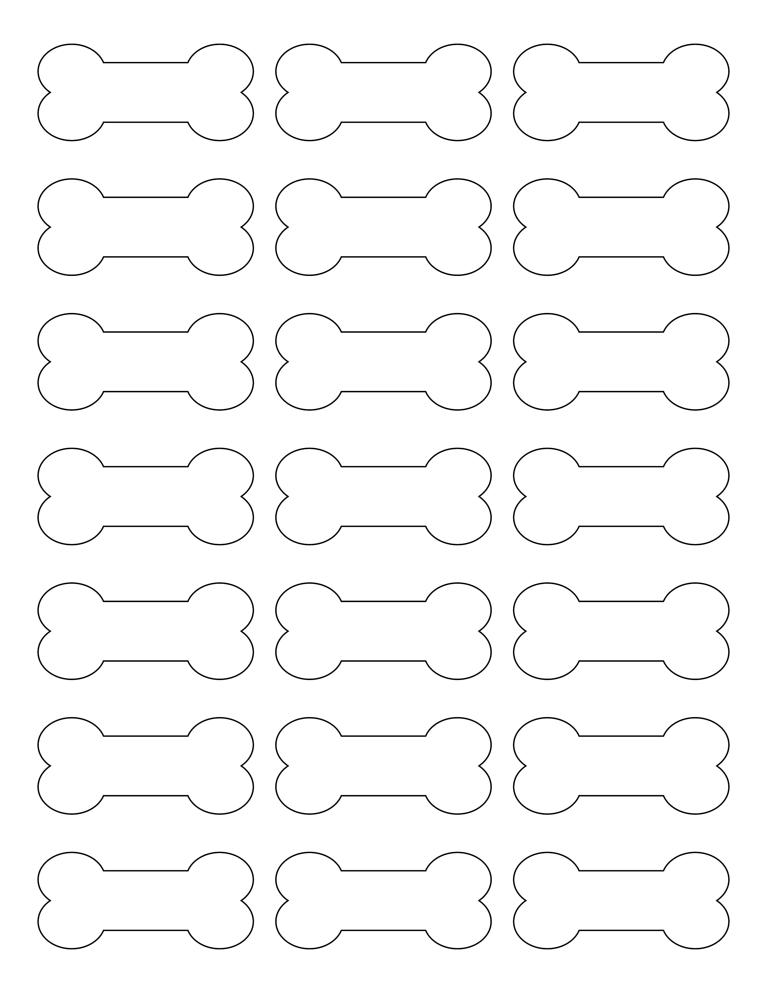 Free dog bone label for word canva adobe