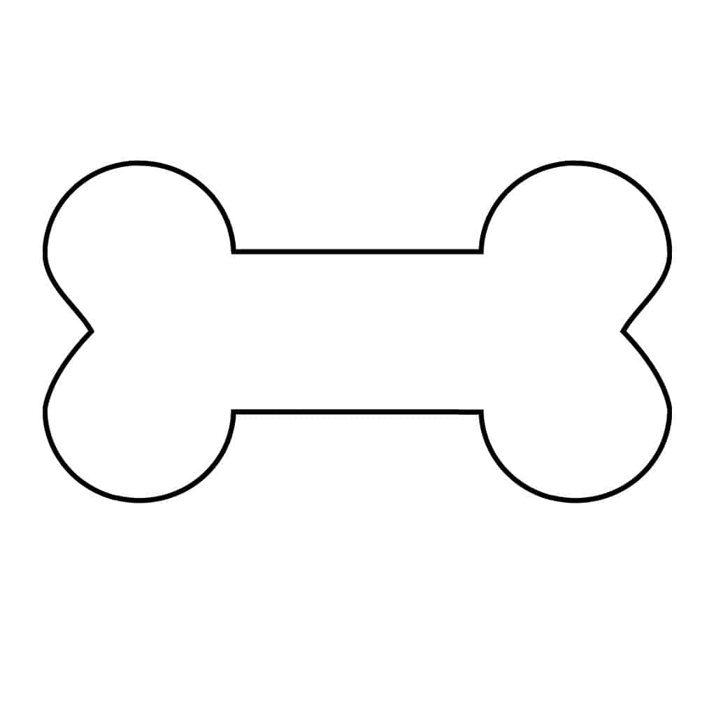 Free printable dog bone template