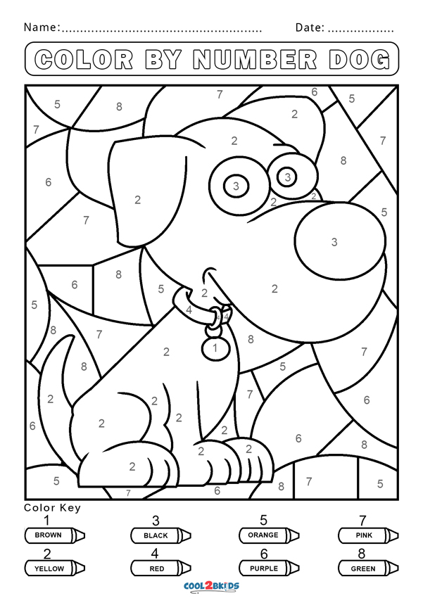 Free color by number worksheets