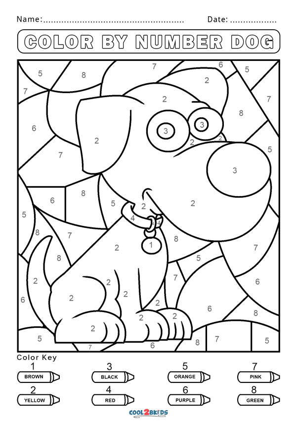 Color by number coloring pages printable for free download
