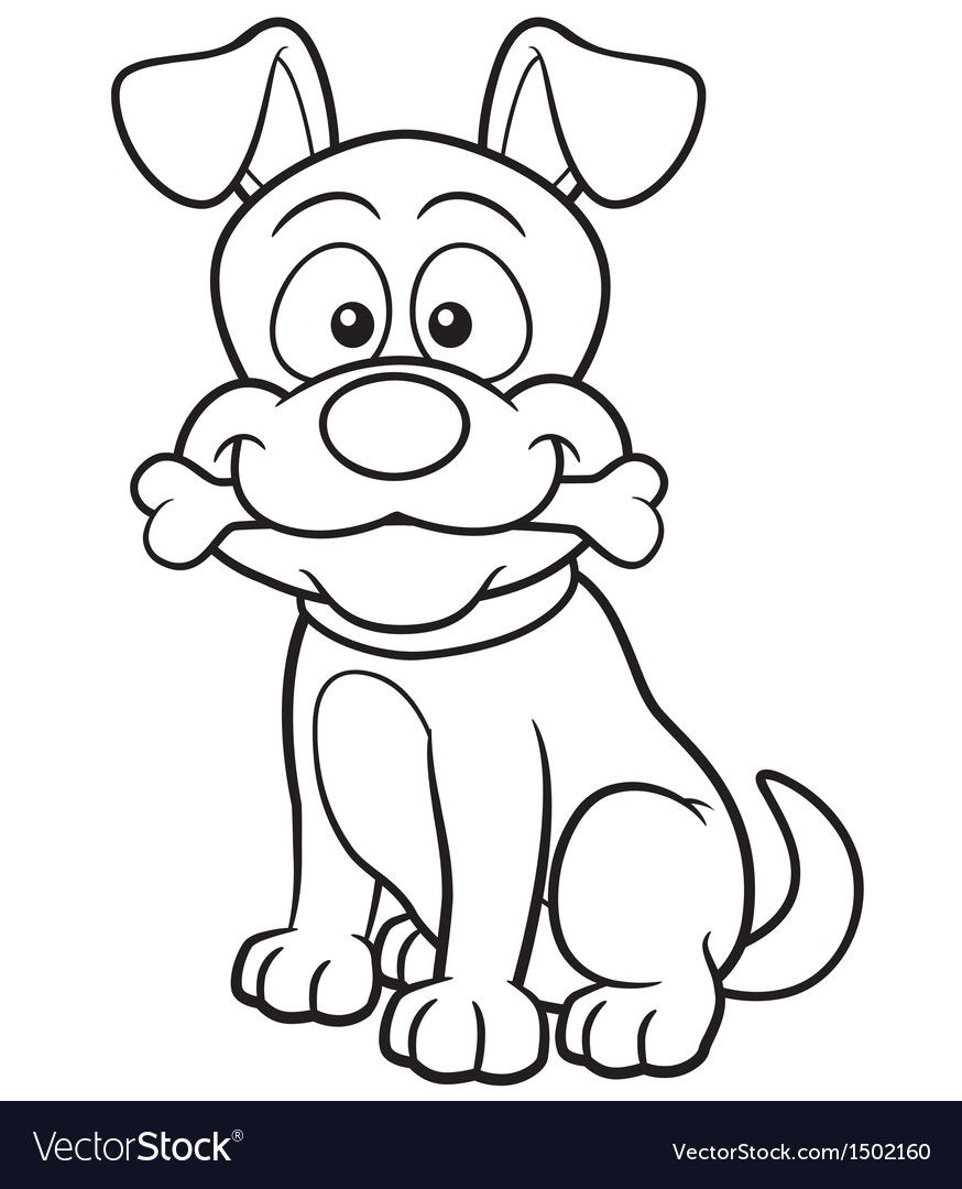 Vector illustration of cartoon dog