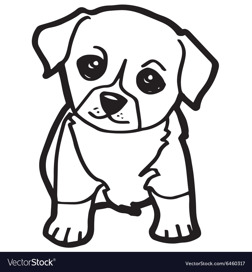 Cartoon dog coloring page royalty free vector image