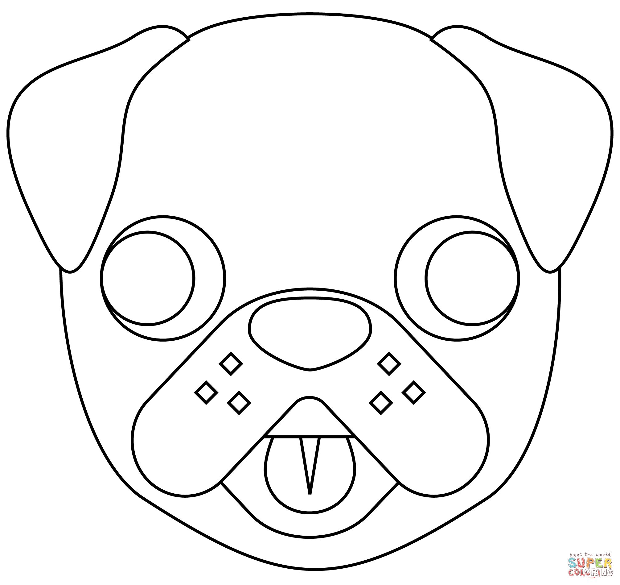 Dog face coloring page free printable coloring pages