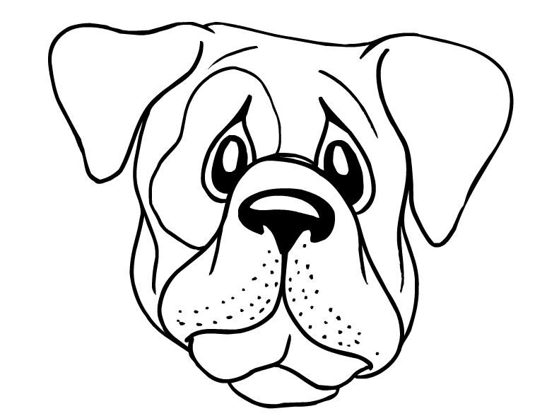 Dog face coloring page