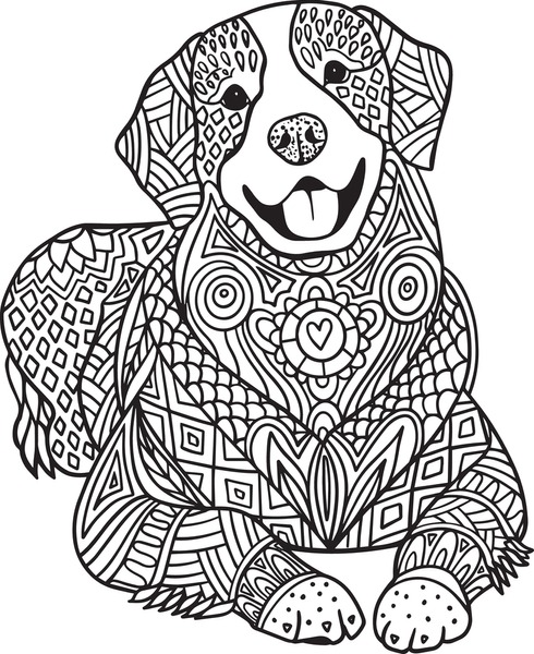 Adult colouring pages dog images stock photos d objects vectors